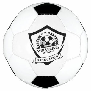 Ballon De Foot Logo personnalisé de club de football moderne noir