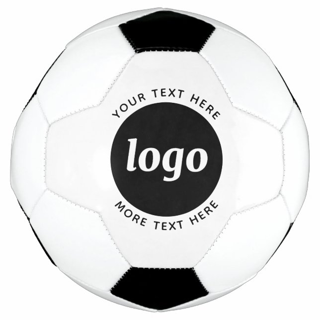 Ballon De Foot Logo Simple Avec Entreprise Texte (Devant)