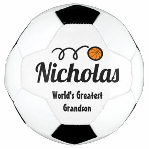 Ballon De Foot Logo sportif de basket-ball mignon nom personnalis