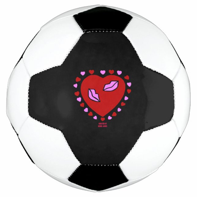 Ballon De Foot Lovely Heart Kisses Soccer Ball (Devant)