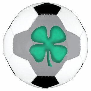 Ballon De Foot Lucky 4 Leaf Irish Clover gris balle de football
