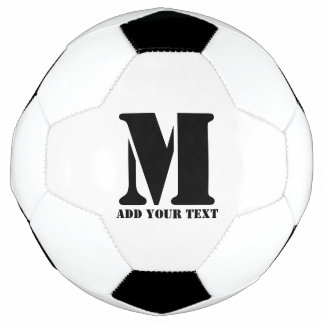Ballon De Foot M Monogramme Simple Moderne Minimaliste Personnali