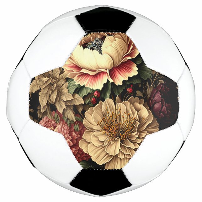 Ballon De Foot Magnifique arrangement floral Vintage (Devant)
