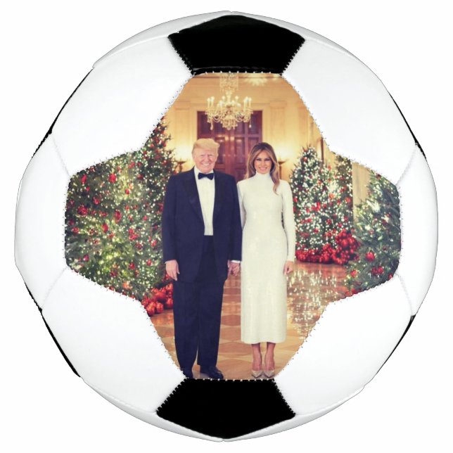 Ballon De Foot Maison Blanche Noël Président Donald Trump (Devant)