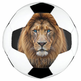 Ballon De Foot Majestic Lion Face with Blue Eyes | Wildlife Anima