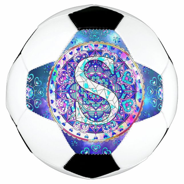 Ballon De Foot Mandala Alphabet S (Devant)