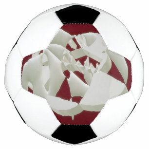 Ballon De Foot Marbre brisé abstrait art moderne prune blanche