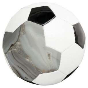 Ballon De Foot Marbre Gris avec Veine d'Or