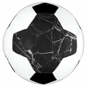 Ballon De Foot Marbre noir et argent de la veine