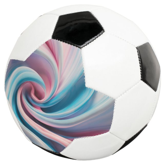 Ballon De Foot Marbre rose et bleu pastel | (3/4)