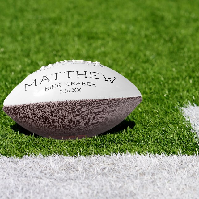 Ballon De Foot Mariage du porteur de ceinture Keepsaké (Keepsake Ring Bearer Wedding Football)