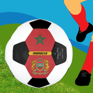 Ballon De Foot Maroc Personnalisé, Drapeau, Bal Photo Football