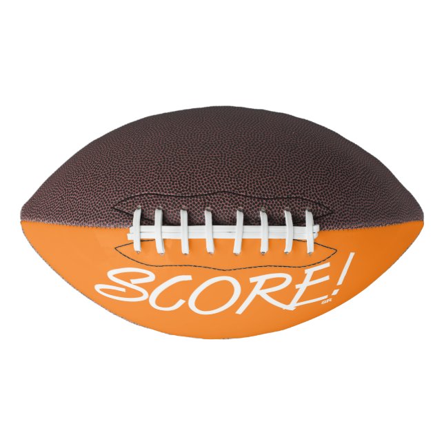 Ballon De Foot Marquer le football blanc et orange (Devant)