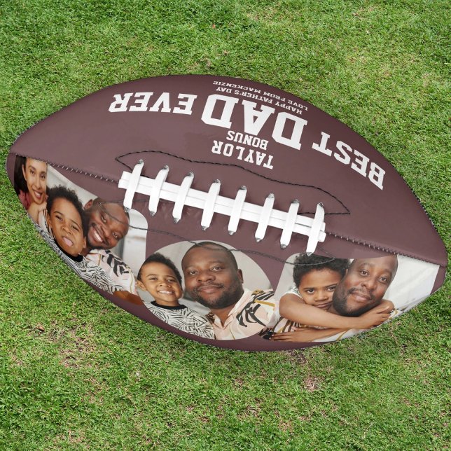Ballon De Foot Meilleur Bonus Papa Jamais Personnalisé Photo et T (Best Bonus Dad Ever Personalized Photo and Text Football by Ricaso. Add photographs & text gifts)