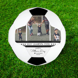 Ballon De Foot Meilleur Grand-Père   Fête des pères 3 Collage pho