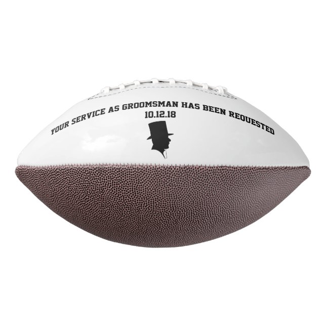 Ballon De Foot Meilleur homme ou Groomsman Invitation Football (Tourné à 270°)