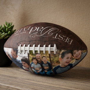 Ballon De Foot Meilleur Papa du Monde Collage Photo Fête des Père
