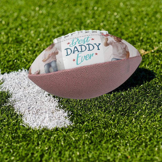 Ballon De Foot Meilleur papa jamais | Collage de photos lettres à (Créateur téléchargé)