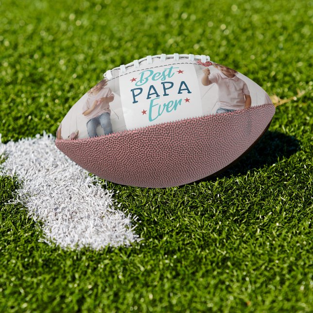 Ballon De Foot Meilleur Papa jamais | Collage de photos lettres à (Créateur téléchargé)