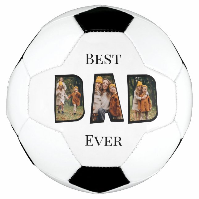 Ballon De Foot Meilleur papa jamais moderne papa photo collage sc (Devant)