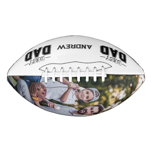 Ballon De Foot Meilleur papa Nom personnalisé photo moderne (Devant)