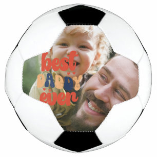 Ballon De Foot Meilleur Papa Rétro Photo Personnalisée