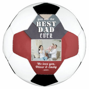 Ballon De Foot Meilleur papa Rouge Bleu