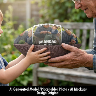 Ballon De Foot Meilleur Papy Collage Photo Gras