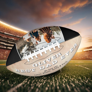 Ballon De Foot Meilleure aquarelle Meilleur papa Photo de famille