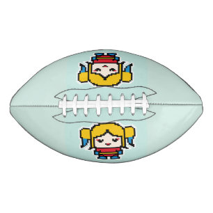 Ballon De Foot Mignonne fille pixellisée jetez oreiller montre de