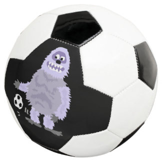 Ballon De Foot Mignons Drôle Abominable Snowman Jouer Soccer