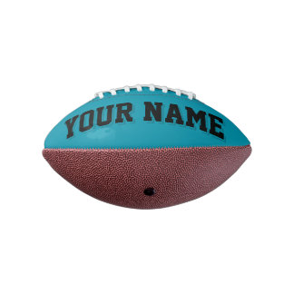 Ballon De Foot Mini football TURQUOISE et noir personnalisé