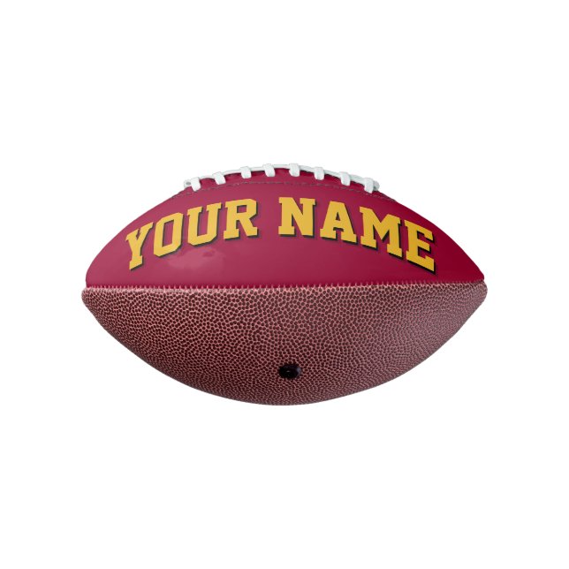 Ballon De Foot Mini MAROON ET GOLD Football Personnalisé (Tourné à 270°)