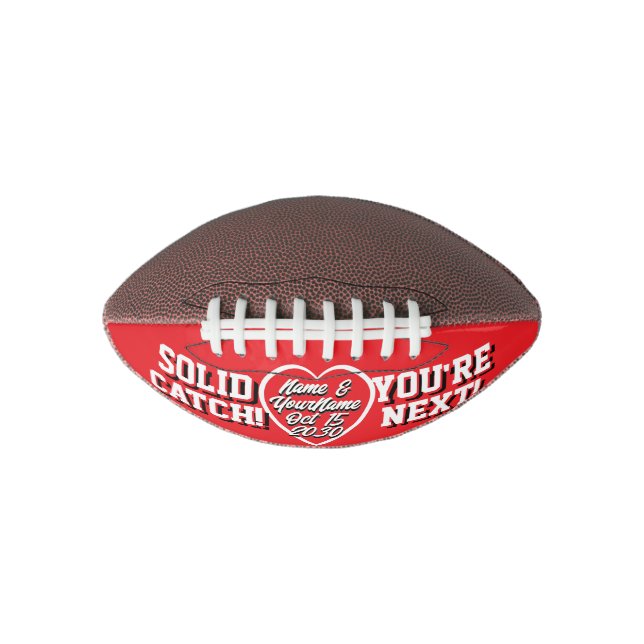 Ballon De Foot MINI -Rouge & Blanc- Lancer de jarretière alternat (Devant)