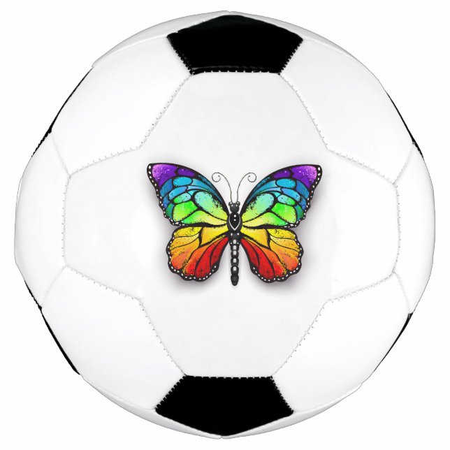 Ballon De Foot Monarque papillon arc-en-ciel (Devant)