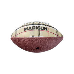 Ballon De Foot Monogramme de mode préppie beige personnalisé
