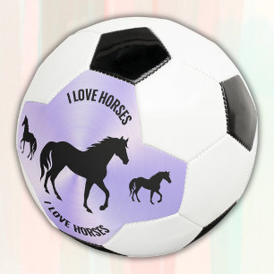 Ballon De Foot Monogramme en silhouette du cheval noir