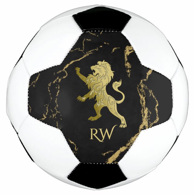 Ballon De Foot Monogramme Golden Royal Lion (Devant)