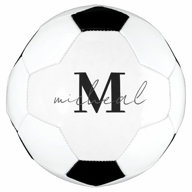 Ballon De Foot Monogramme initial et nom personnalisé (Devant)