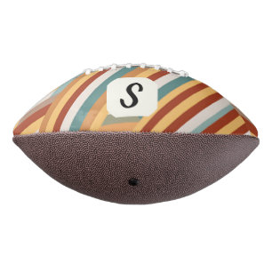 Ballon De Foot Monogramme personnalisé les années 70 football géo