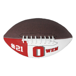 Ballon De Foot Monogramme rouge et blanc