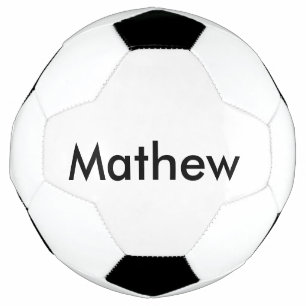 Ballon De Foot monogramme simple de lettre initiale ajoutez votre