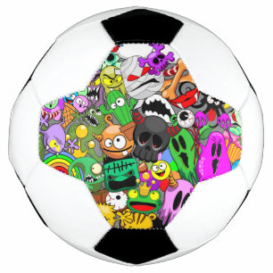 Ballon De Foot Monstres caractères mignons Motif d'Halloween