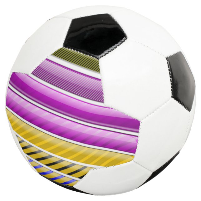 BALLON DE FOOT MOTIF BAR COLORÉ (3/4)