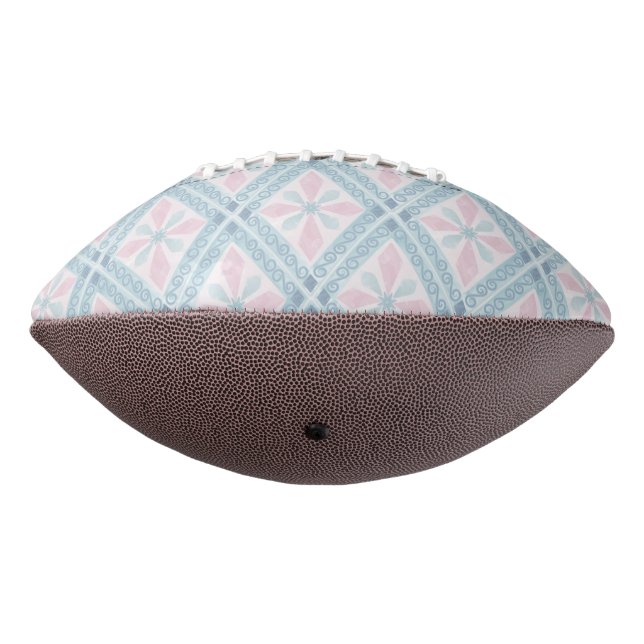 Ballon De Foot motif bleu en forme de diamant (Tourné à 270°)
