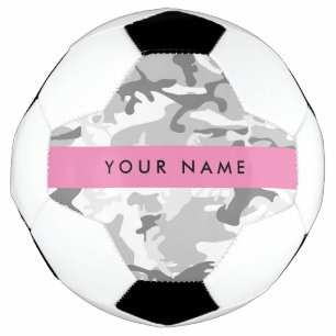 Ballon De Foot Motif camouflage gris neige hivernale Personnalise
