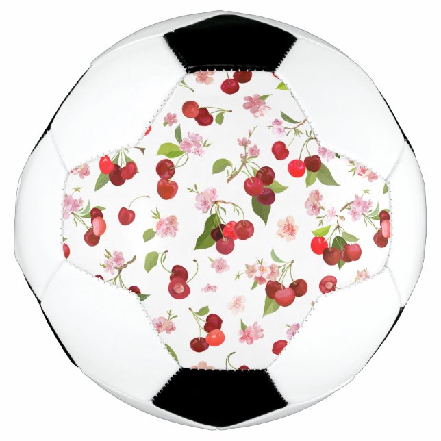 Ballon De Foot Motif cerise 1 (Devant)