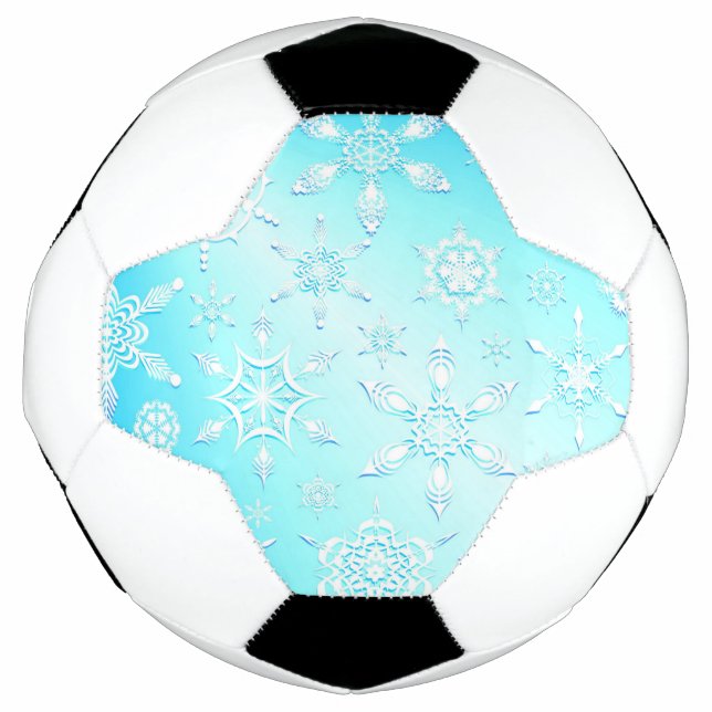 Ballon De Foot Motif Crystal Snowflakes (Devant)