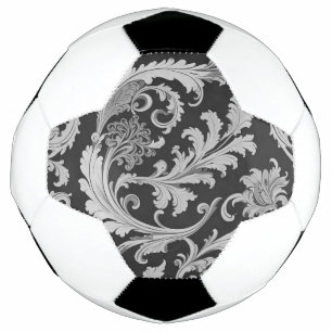 Ballon De Foot Motif d'antiquités Monochrome Fleur