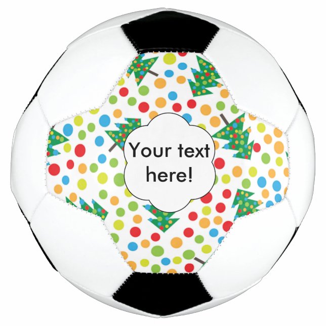 Ballon De Foot Motif d'arbres de Noël (Devant)